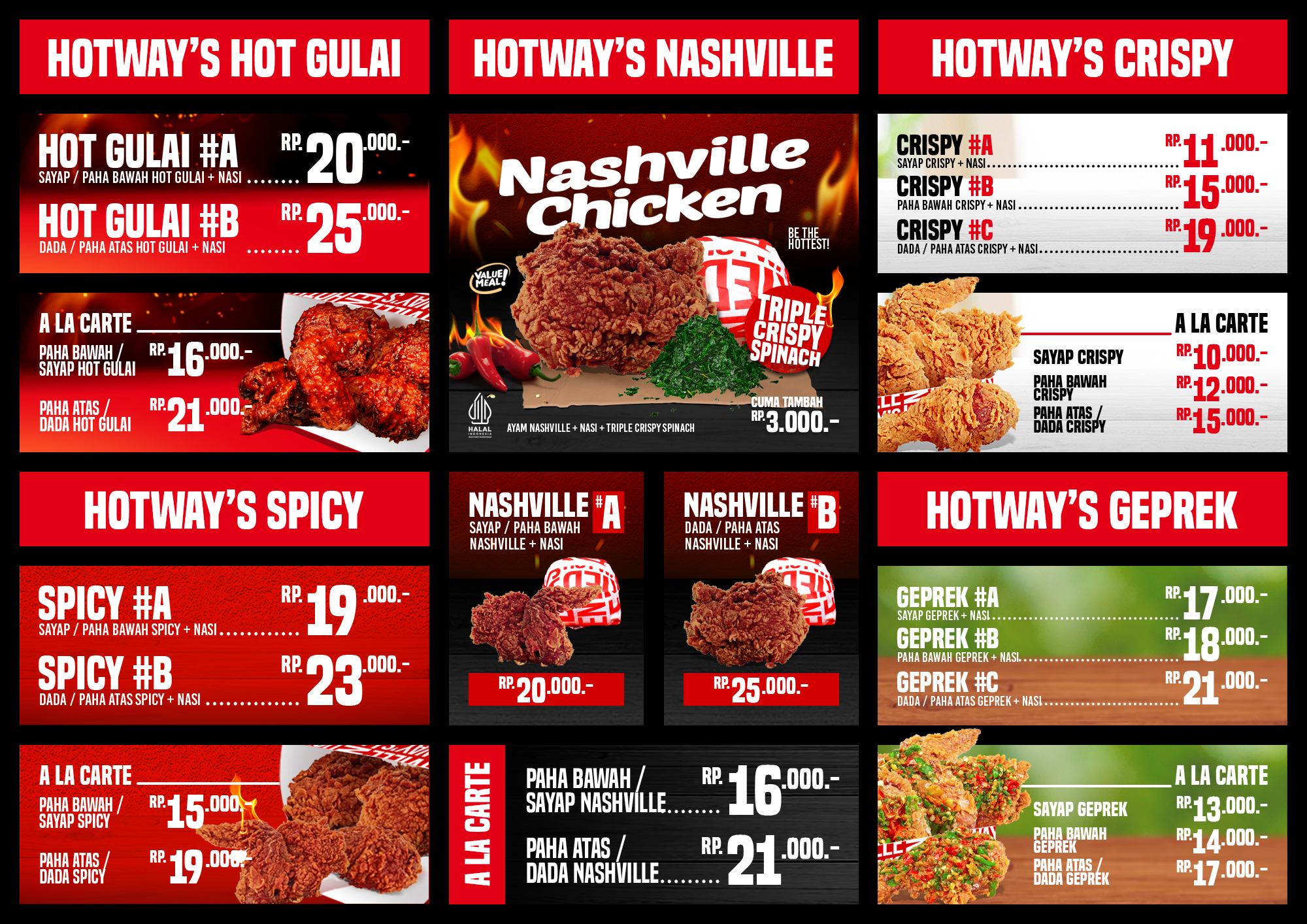 Hotway's Chicken Menu Book